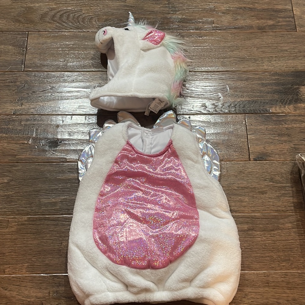 Spirit Unicorn Belly Infant Costume - Pink and White - Picture 5 of 10